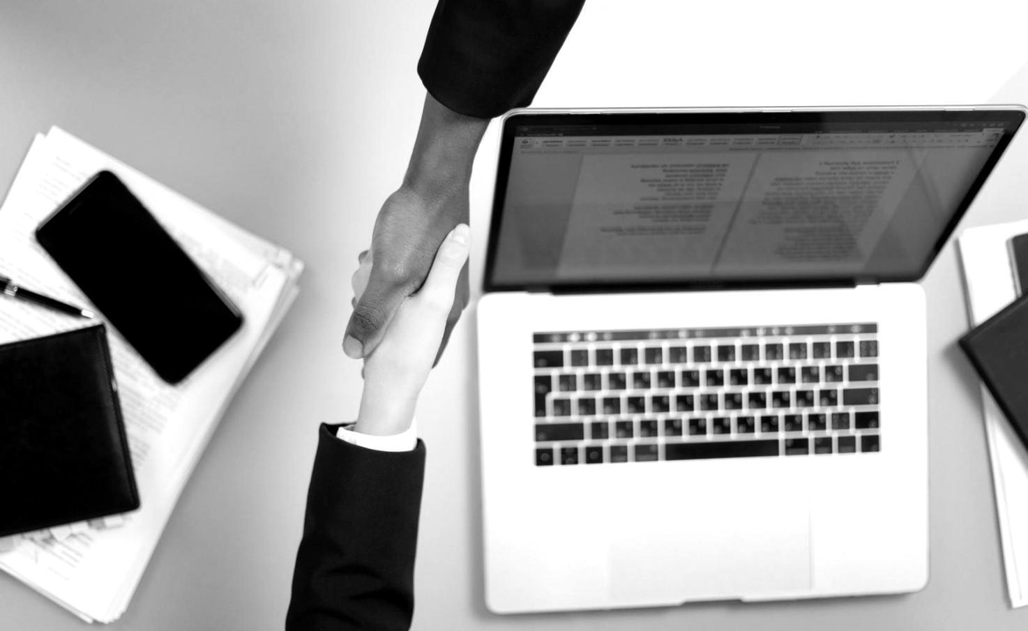 Professional environment with people reviewing information